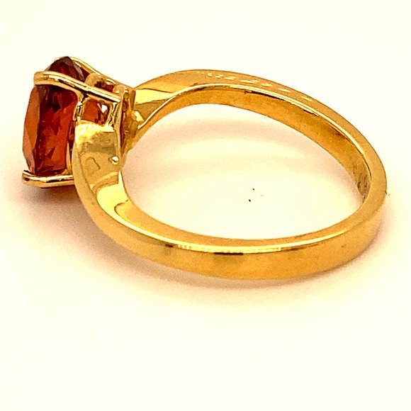 Spessartine 5.15ct Solid 18K Yellow Gold Ring - Picture 5 of 6
